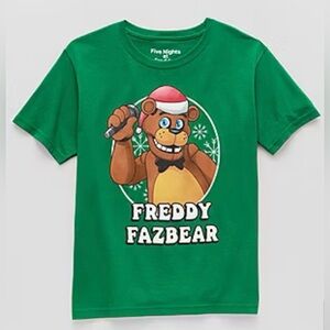 Kids Five Nights at Freddy’s Freddy Fazbear Christmas Tee Small BNWT